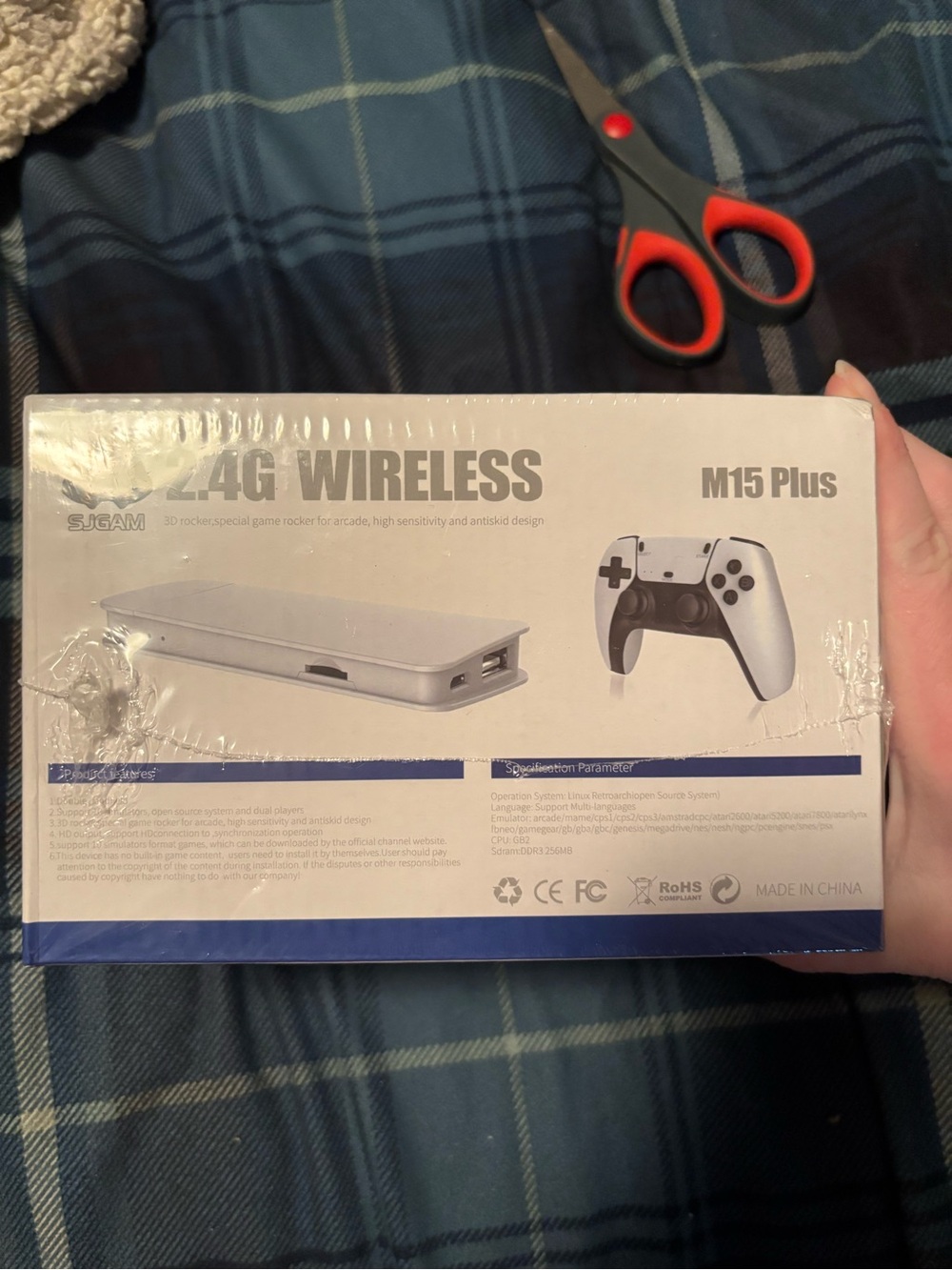 M15 Plus 2.4G Wireless Game Controller - White